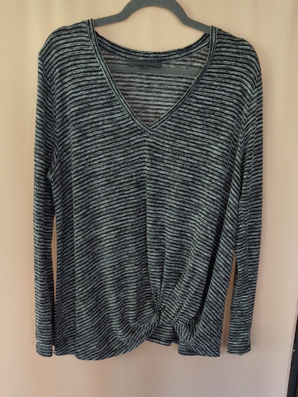 Anthropologie Sunday in Brooklyn  Striped Twist‑Front Sweater Size XL